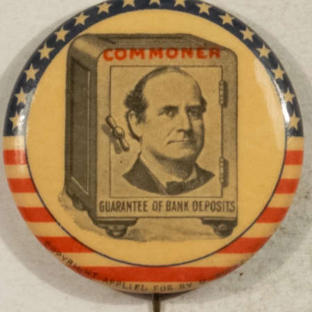 Other Collectibles 1908 WILLIAM JENNINGS BRYAN 1 1/4″ CELLO, R/W/B, COMMONER SAFE, A CLASSIC, MINT!