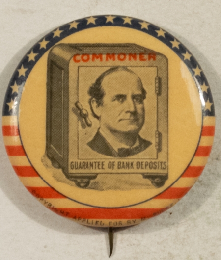 Other Collectibles 1908 WILLIAM JENNINGS BRYAN 1 1/4″ CELLO, R/W/B, COMMONER SAFE, A CLASSIC, MINT!