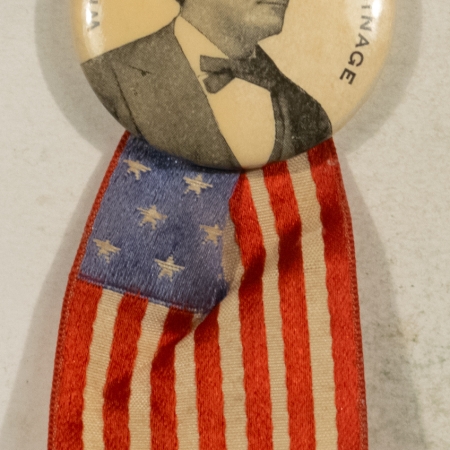 Other Collectibles 1896 WILLIAM JENNINGS BRYAN 1 1/4″ CELLO & RIBBON 16:1 FREE COINAGE, SCARCE MINT