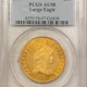 $5 1803/2 DRAPED BUST $5 GOLD HALF EAGLE – PCGS AU-58 CAC LOVELY ORIGINAL, PQ+!