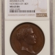 Exonumia 1809 DATED FRANCE BRONZE MEDAL, AUGUSTUS-ROYAL MINT VISIT, 41MM NGC MS-65 BN