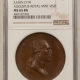 Exonumia 1807 DATED FRANCE BRONZE MEDAL, NAPOLEON, VICTORIES OF 1807, 40 MM, NGC MS-63 BN