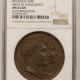 Exonumia 1809 FRANCE BRONZE MEDAL, ATTACK ON ANTWERP, STATUE OF JUPITER, 41MM PCGS SP-64