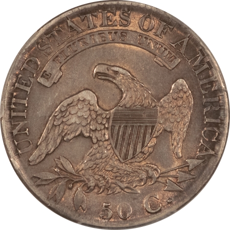 Early Halves 1827 CAPPED BUST HALF DOLLAR O-146, CURL BASE 2, PCGS AU-50, SCARCE, UNDERRATED