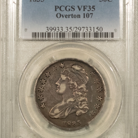 Early Halves 1835 CAPPED BUST HALF DOLLAR, O-107 – PCGS VF-35