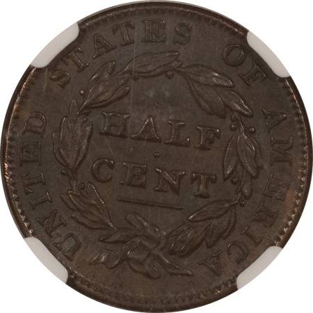 Classic Head Half Cents 1835 CLASSIC HEAD HALF CENT – NGC MS-61 BN