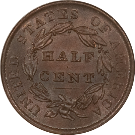 CAC Approved Coins 1835 CLASSIC HEAD HALF CENT – NGC MS-64 BN, FATTIE, PREMIUM QUALITY & CAC!