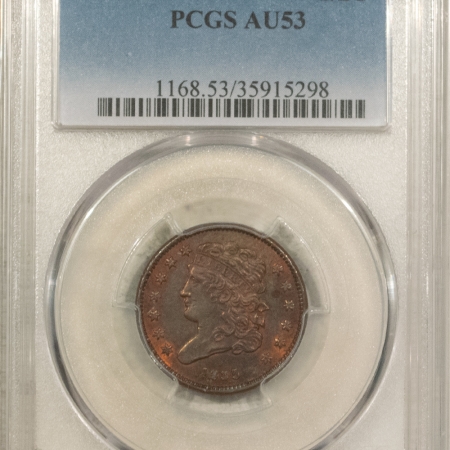 Classic Head Half Cents 1835 CLASSIC HEAD HALF CENT – PCGS AU-53, PRETTY!