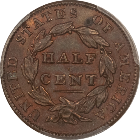 Classic Head Half Cents 1835 CLASSIC HEAD HALF CENT – PCGS AU-53, PRETTY!