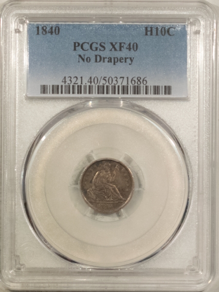 Liberty Seated Half Dimes 1840 SEATED LIBERTY HALF DIME, NO DRAPERY – PCGS XF-40