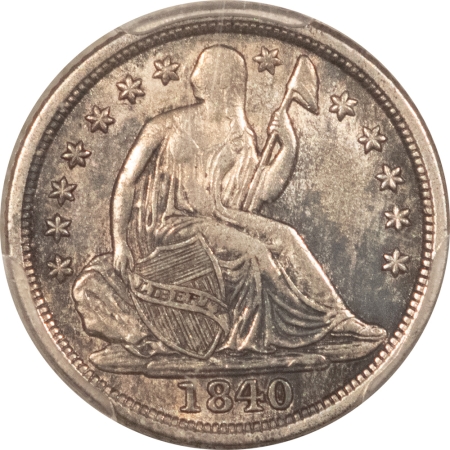 Liberty Seated Half Dimes 1840-O SEATED LIBERTY HALF DIME NO DRAPERY PCGS XF-45 LOOKS AU, PREMIUM QUALITY!