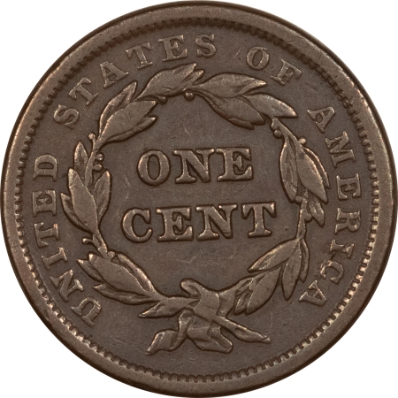 Braided Hair Large Cents 1843 LARGE CENT, PETITE HEAD SMALL LETTERS – HIGH GRADE CIRCULATED EXAMPLE