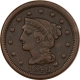 Braided Hair Large Cents 1841 LARGE CENT – PLEASING CIRCULATED EXAMPLE