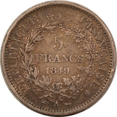 New Store Items 1849-A FRANCE 5 FRANCS SILVER, KM#761.1 – HIGH GRADE CIRCULATED EXAMPLE!