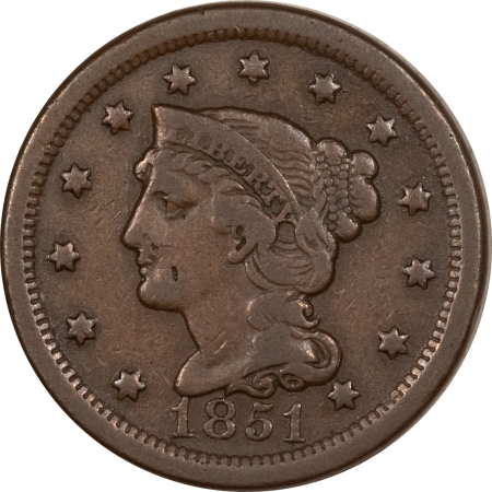 New Store Items 1851 LARGE CENT – HIGH GRADE CIRCULATED EXAMPLE