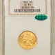 $5 1853 $5 LIBERTY GOLD HALF EAGLE – PCGS MS-61, OLD GREEN HOLDER, PREMIUM QUALITY+