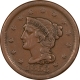 Braided Hair Large Cents 1855 LARGE CENT, UPRIGHT 5 – HIGH GRADE EXAMPLE