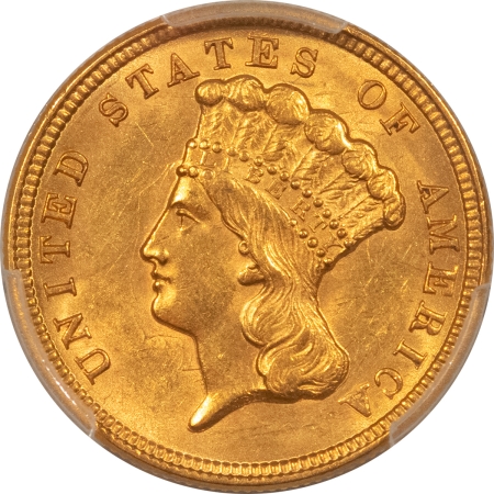 $3 1854 $3 GOLD PRINCESS – PCGS MS-62, FIRST YEAR ISSUE, MINT STATE!