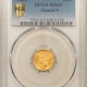 $1 1849 $1 LIBERTY GOLD – CLOSED WREATH PCGS MS-62, PREMIUM QUALITY!