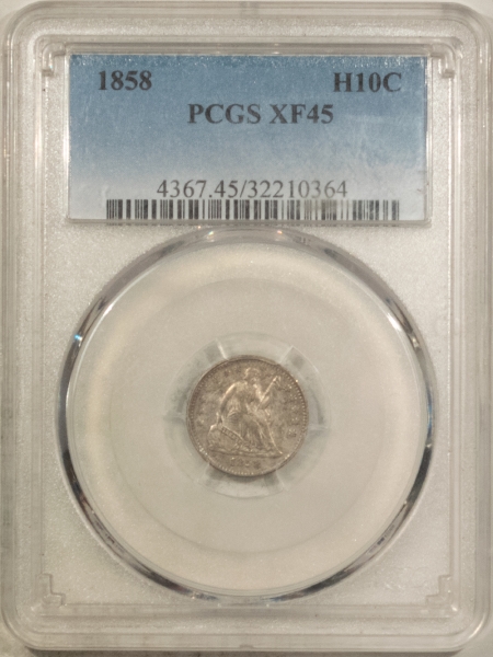 Liberty Seated Half Dimes 1858 SEATED LIBERTY HALF DIME – PCGS XF-45