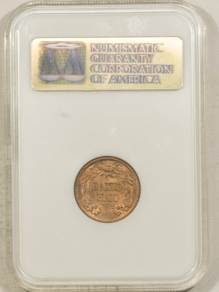 CAC Approved Coins 1858 FLYING EAGLE CENT, SM LETTER – NGC MS-64, FATTIE HOLDER, PQ & CAC APPROVED!