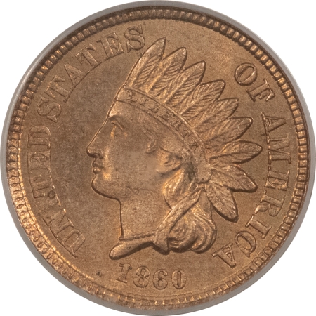 CAC Approved Coins 1860 INDIAN CENT – PCGS MS-63, OLD GREEN HOLDER, PREMIUM QUALITY+, CAC APPROVED!