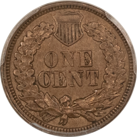 Indian 1862 INDIAN CENT – PCGS AU-55, COOL GREASE FILLED DATE!