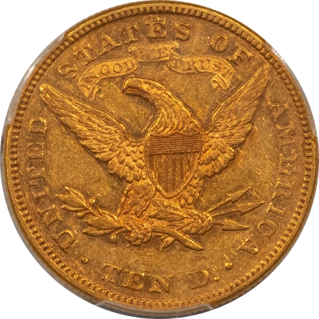 $10 1871 $10 LIBERTY GOLD EAGLE – PCGS AU-50, RARE DATE! 1,790 ORIGINAL MINTAGE