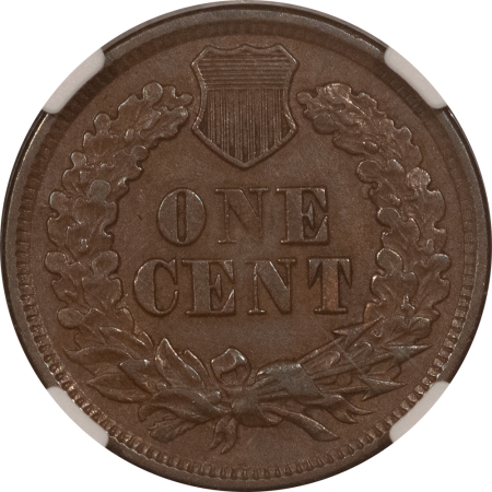 Indian 1877 INDIAN CENT – NGC AU-58 BN, SMOOTH KEY-DATE!