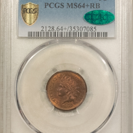 New Store Items 1877 INDIAN CENT PCGS MS-64+ RB, CAC APPROVED, FRESH PREMIUM QUALITY, LOOKS GEM!