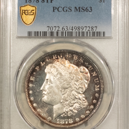 Morgan Dollars 1878 8TF $1 MORGAN DOLLAR – PCGS MS-63, PREMIUM QUALITY, LOOKS PROOFLIKE!