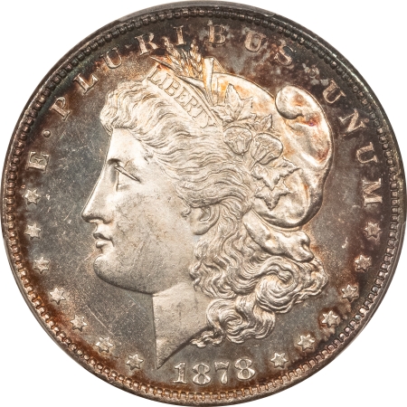 Morgan Dollars 1878 8TF $1 MORGAN DOLLAR – PCGS MS-63, PREMIUM QUALITY, LOOKS PROOFLIKE!