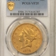 $20 1874-S $20 LIBERTY GOLD DOUBLE EAGLE – PCGS MS-61, LUSTROUS, TOUGH DATE!