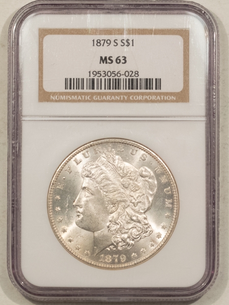 Morgan Dollars 1879-S $1 MORGAN DOLLAR – NGC MS-63, CHOICE!