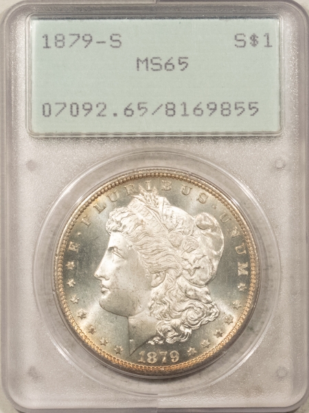 Morgan Dollars 1879-S $1 MORGAN DOLLAR – PCGS MS-65, 66+ QUALITY, RATTLER & PREMIUM QUALITY!