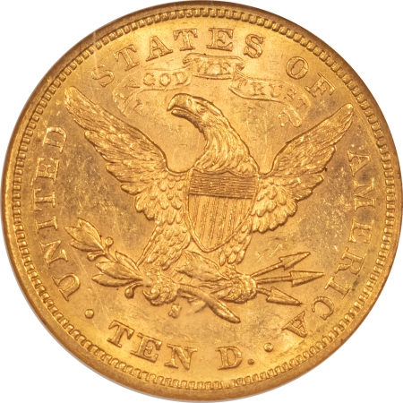 $10 1879-S $10 LIBERTY GOLD EAGLE – NGC MS-60, FLASHY, TOUGH DATE! LOW MINTAGE