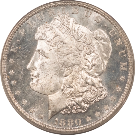 Morgan Dollars 1880-S $1 MORGAN DOLLAR – PCGS MS-64, OLD GREEN HOLDER & PREMIUM QUALITY!