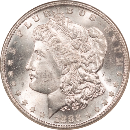 Morgan Dollars 1882-S $1 MORGAN DOLLAR – NGC MS-63, BLAST WHITE!