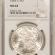 Morgan Dollars 1880-S MORGAN DOLLAR PCGS MS-64, PREMIUM QUALITY OLD GREEN HOLDER