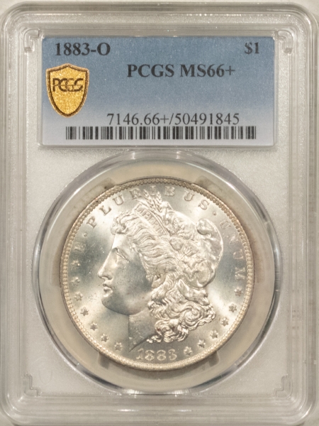 Morgan Dollars 1883-O $1 MORGAN DOLLAR – PCGS MS-66+. FRESH, SMOOTH CHEEK!