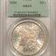 Morgan Dollars 1886 $1 MORGAN DOLLAR – PCGS MS-65 PL, GREAT CONTRAST!