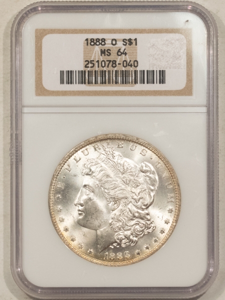 Morgan Dollars 1888-O MORGAN DOLLAR NGC MS-64