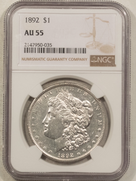 Morgan Dollars 1892 $1 MORGAN DOLLAR – NGC AU-55