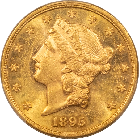 $20 1895 $20 LIBERTY GOLD DOUBLE EAGLE – PCGS MS-61, LOOKS CLOSE TO PROOFLIKE!