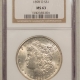 Morgan Dollars 1898-O $1 MORGAN DOLLAR – PCGS MS-63, OLD GREEN HOLDER, PREMIUM QUALITY!