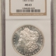 Morgan Dollars 1900-O $1 MORGAN DOLLAR – NGC MS-63, WHITE! LOOKS GEM!