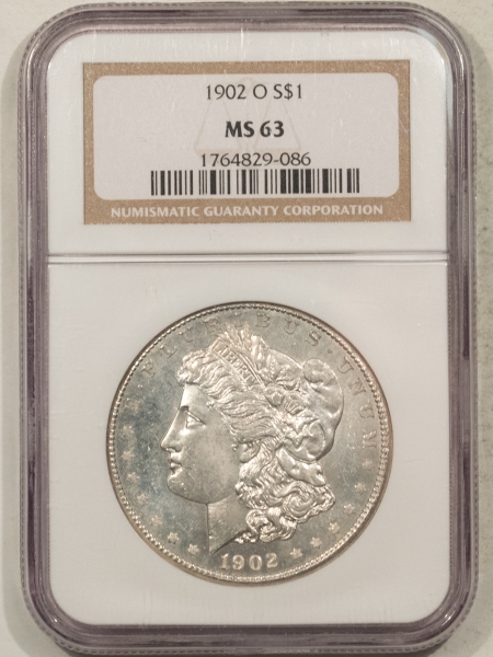 Morgan Dollars 1902-O $1 MORGAN DOLLAR – NGC MS-63, LOOKS PROOFLIKE!