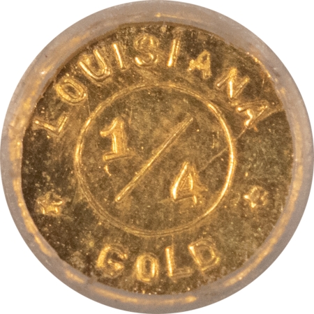 New Certified Coins 1904 MO H-61-310 GOLD 25C LOUISIANA PURCHASE EXPO TOKEN – NGC MS-64 PL 10 STARS!