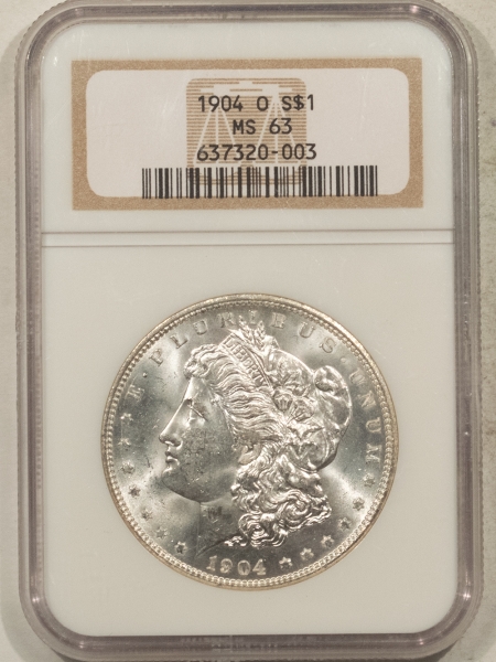 Morgan Dollars 1904-O $1 MORGAN DOLLAR – NGC MS-63, WHITE!