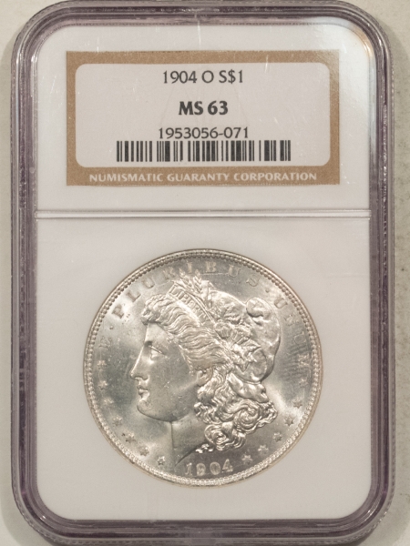 Morgan Dollars 1904-O $1 MORGAN DOLLAR – NGC MS-63, WHITE!